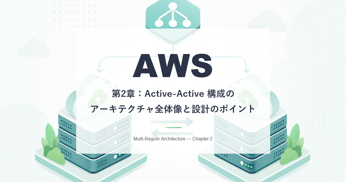 【AWSマルチリージョン構成】第2章:Active-Active 構成のアーキテクチャ全体像と設計のポイント