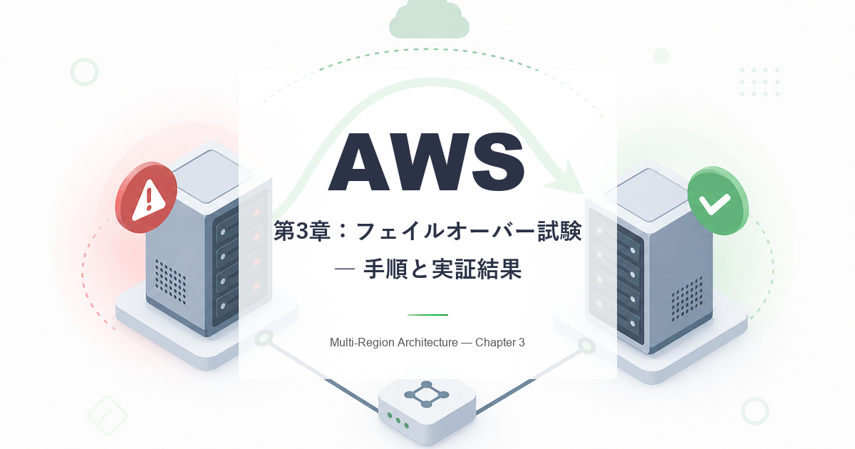 【AWSマルチリージョン構成】フェイルオーバー試験 ― 手順と結果