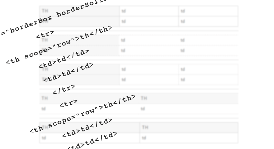 簡単にアレンジできるtableのHTMLとCSS